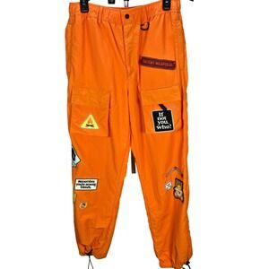 Men's Medium Teddy Fresh x Smokey Bear Patch Nylon Cargo Pants Streetwear